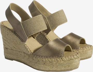 Sandales 'Keil-Espadrilles' Desa en or : devant