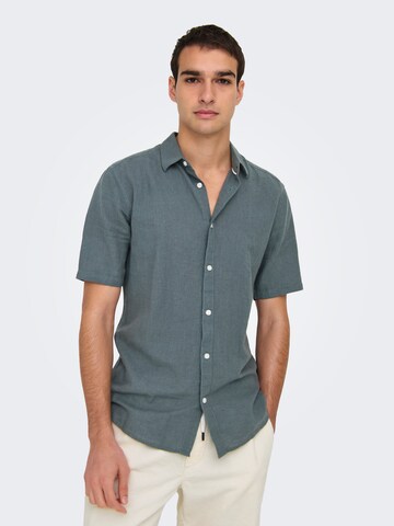Only & Sons Slim Fit Hemd 'ONSCaiden' in Blau