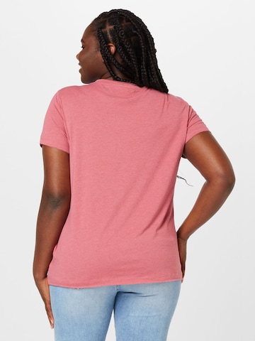 ONLY Carmakoma Shirt 'CARQUOTE' in Pink
