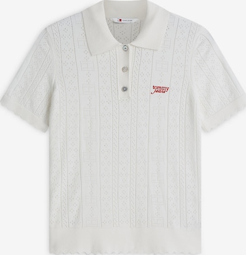 Pull-over Tommy Jeans en blanc : devant