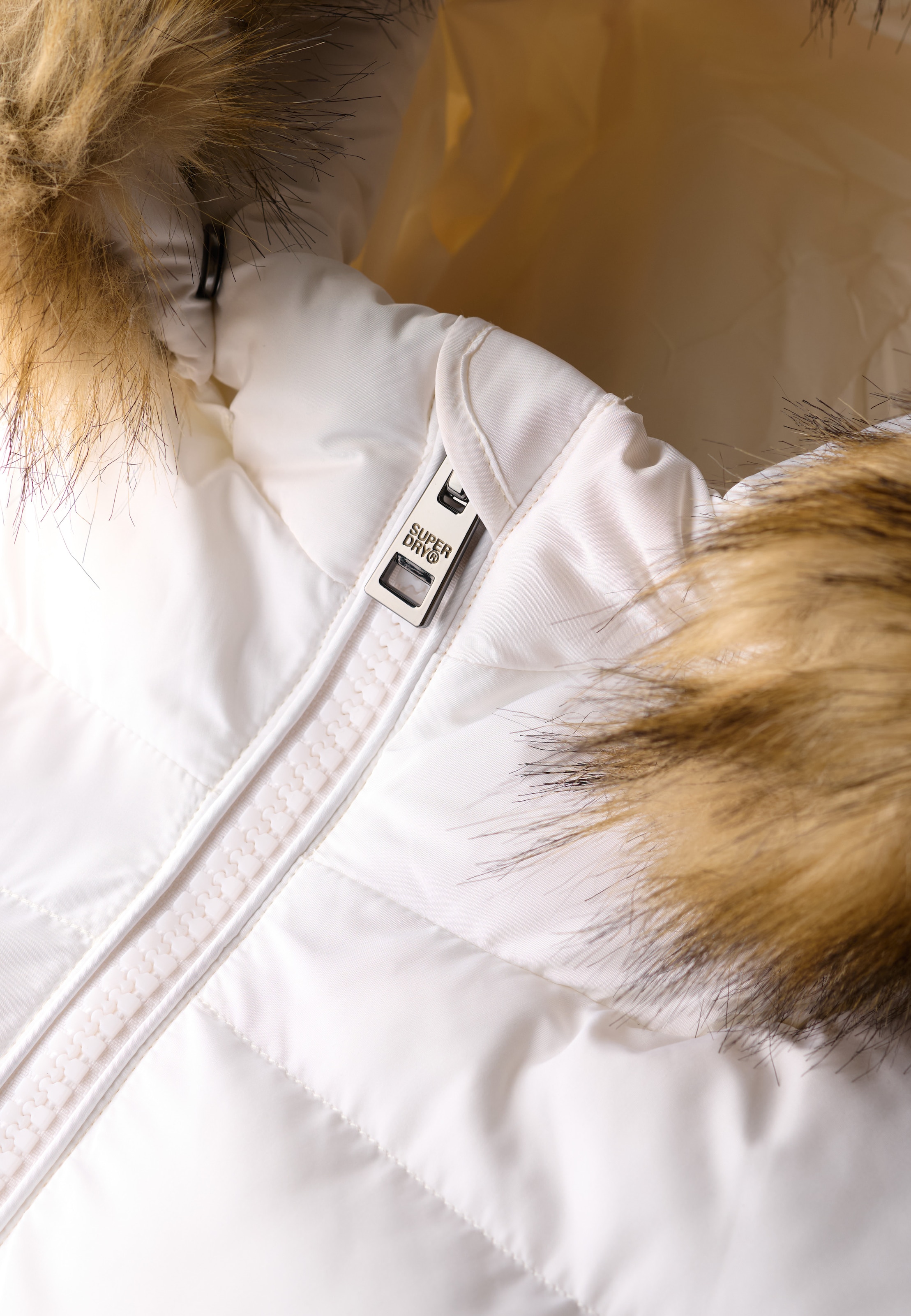 Superdry Winter Jacket 'Fuji' in White
