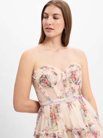 Robe de soirée Luxuar Fashion en beige