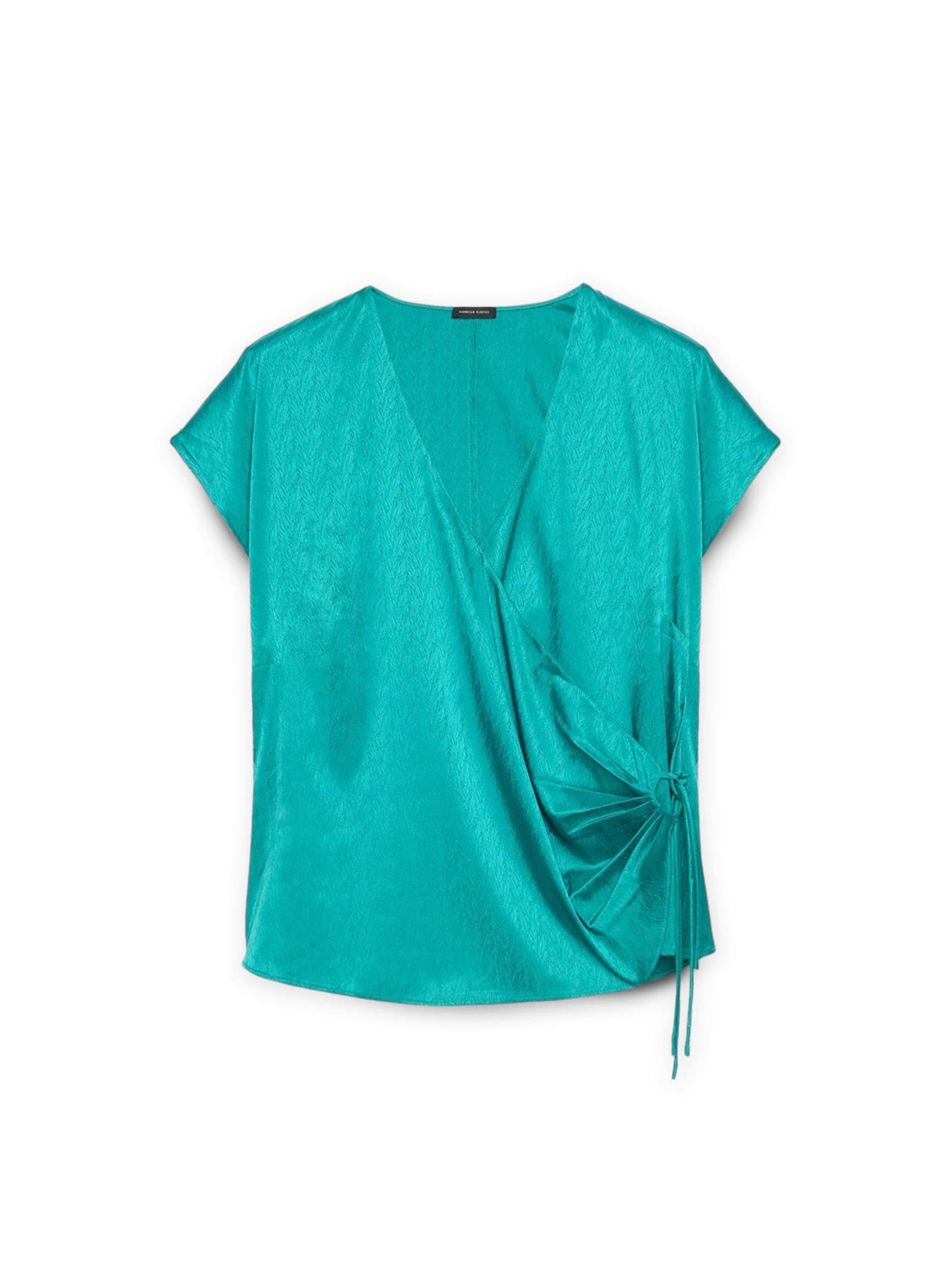 Camicia da donna di Fiorella Rubino in verde: frontale