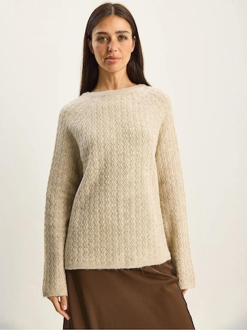 Bianco Lucci - Pullover em bege: frente