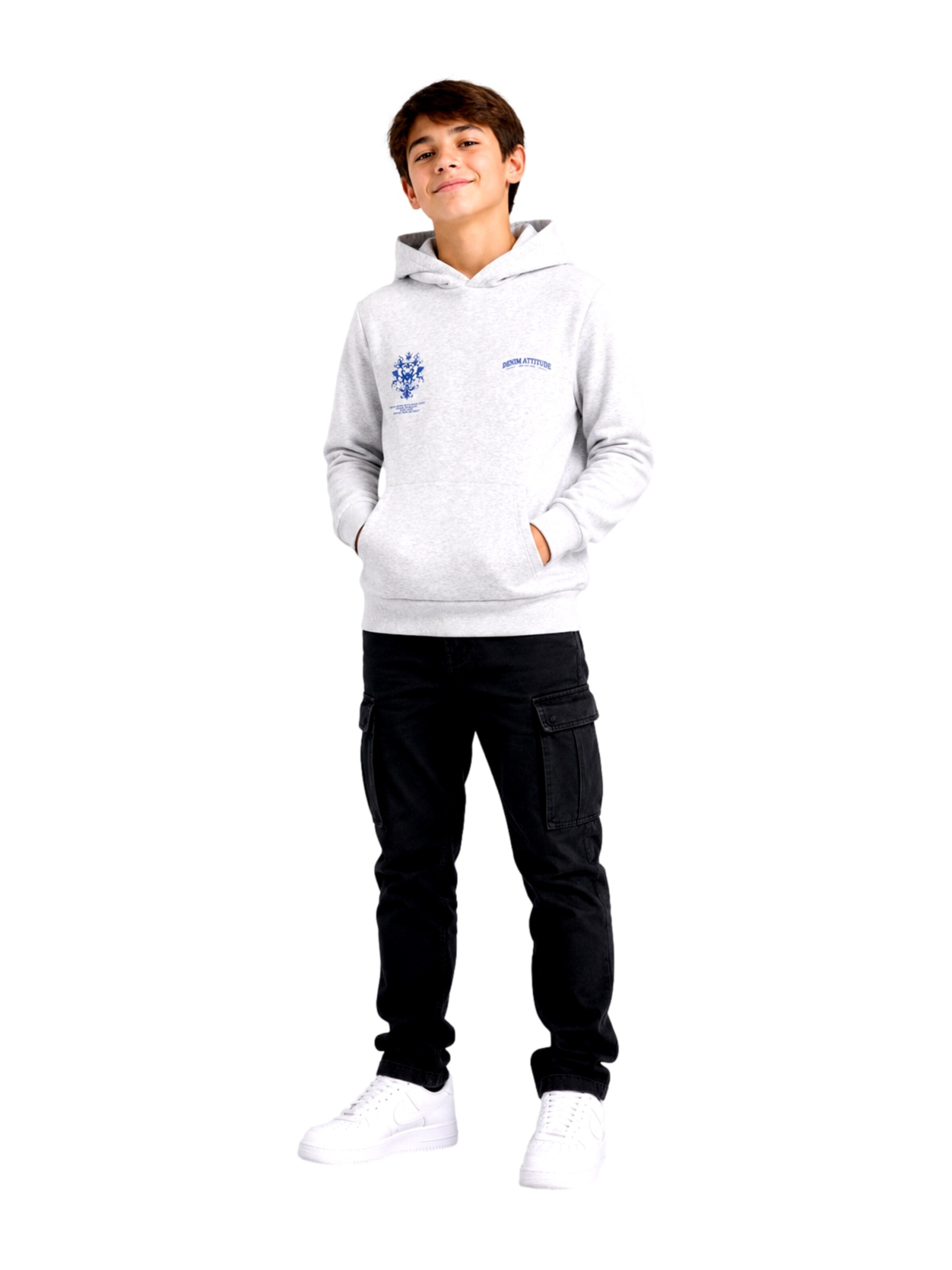 balta Jack & Jones Junior Megztinis be užsegimo 'JJTRADITION'