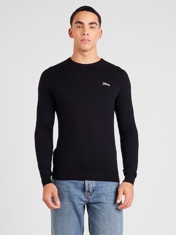 GUESS Пуловер 'BENJAMIN' в черно: отпред
