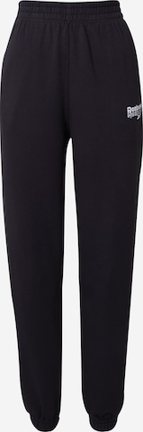 Reebok - Tapered Pantalón deportivo 'RIE' en negro: frente