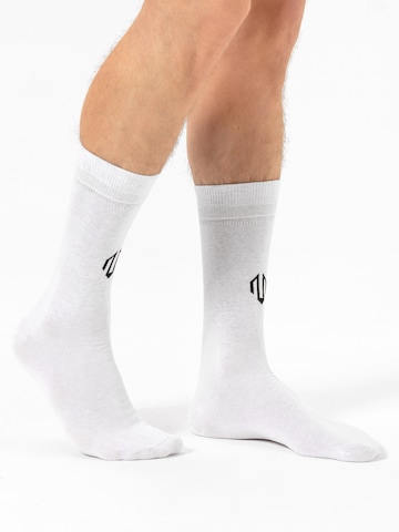 MOROTAI Αθλητικές κάλτσες ' Brand Logo Crew Socks ' σε λευκό