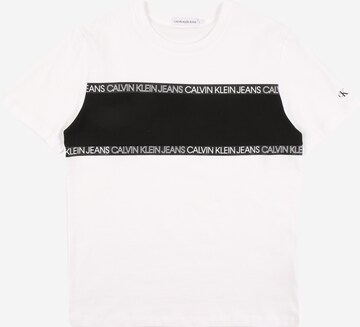 Calvin Klein Jeans T-Shirt in Weiß: front