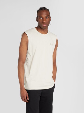 Superdry Shirt 'ESSENTIAL' in Beige: voorkant