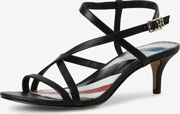 TOMMY HILFIGER Strap sandal in Black: front