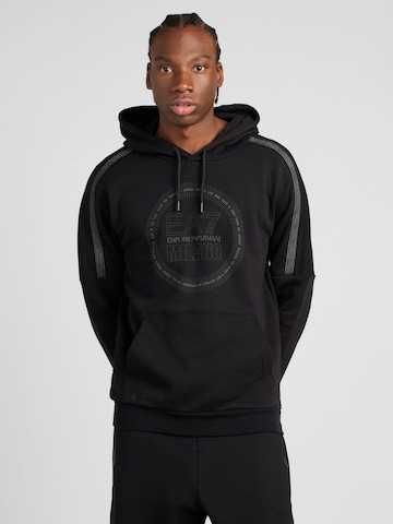 EA7 Emporio Armani Sweatshirt in Schwarz: predná strana