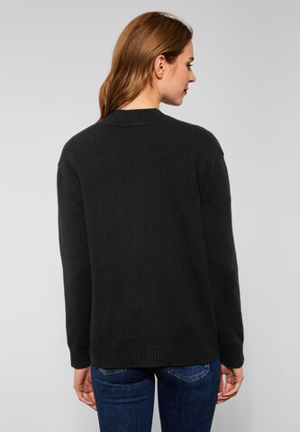 STREET ONE Knit Cardigan in Black