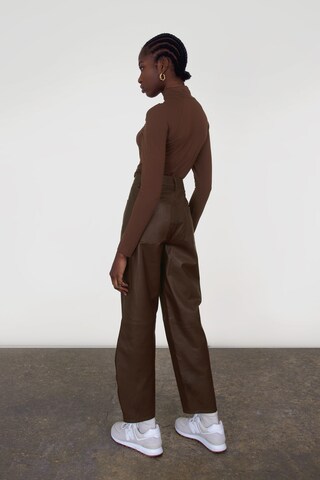 Wide Leg Pantalon 'Fraya' Aligne en marron