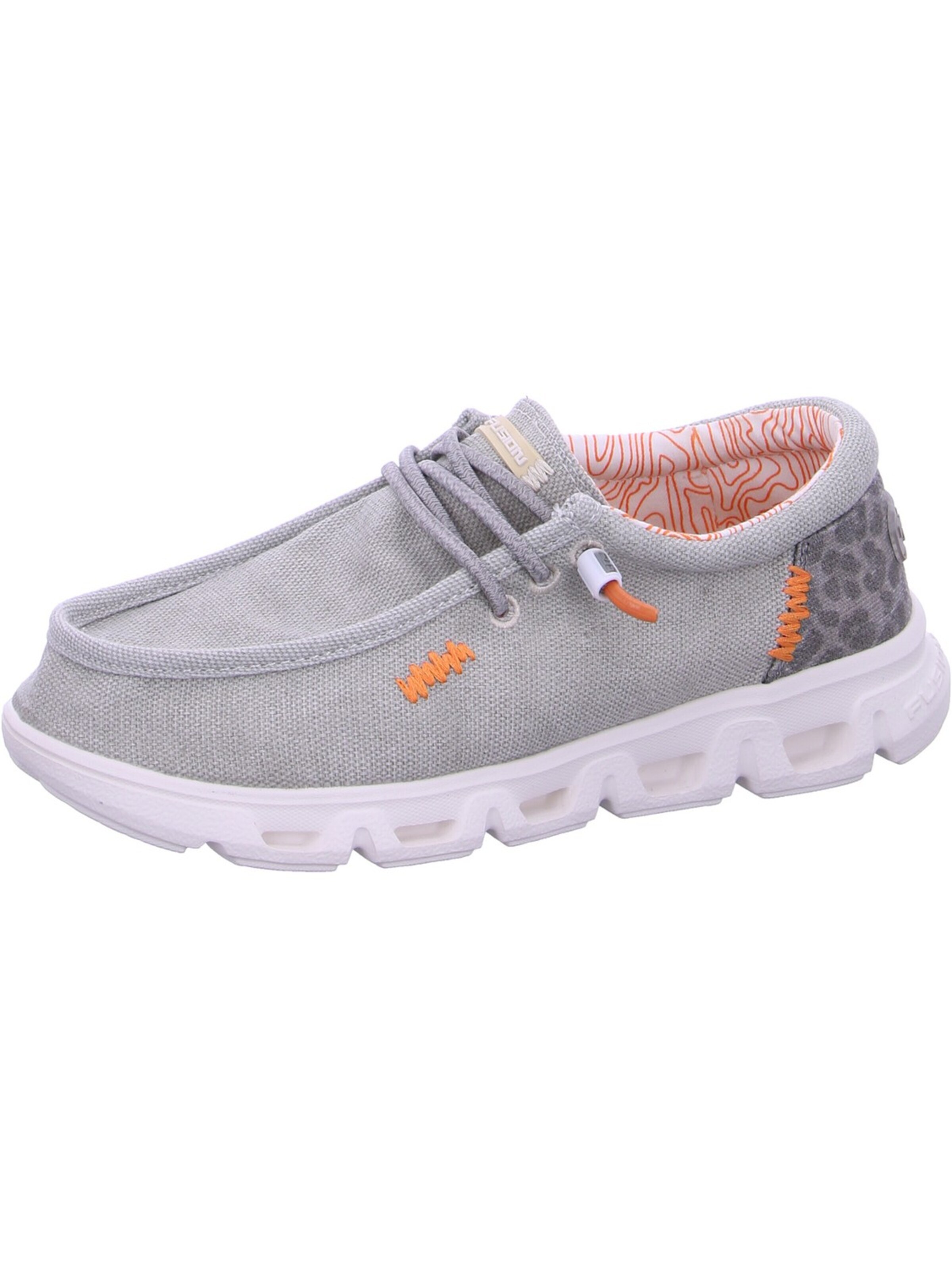 Fusion Schnürschuh 'Fusion Leinenschuh Grau'‌‌‌ in Grau: Vorderseite
