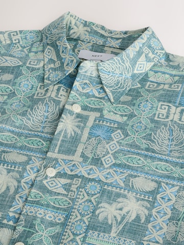 Next Regular fit Button Up Shirt in Blue