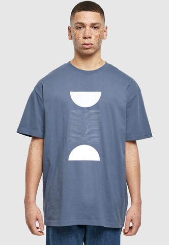 Merchcode T-Shirt 'Abstract Lines' in Blau: Vorderseite