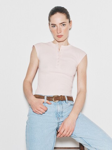 The Set Shirt body in Grijs: voorkant