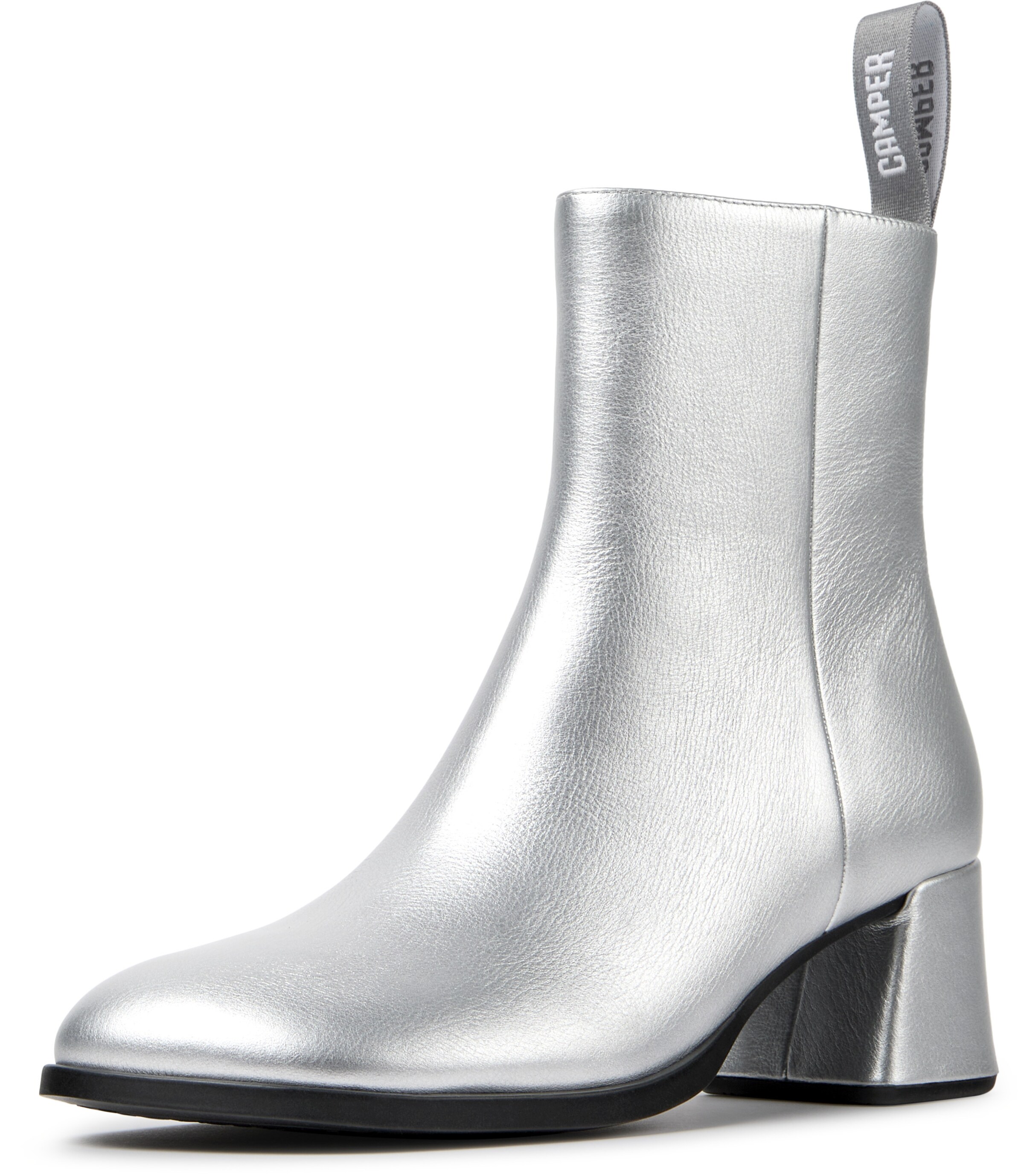 CAMPER Booties ' Kora ' in Silver: front