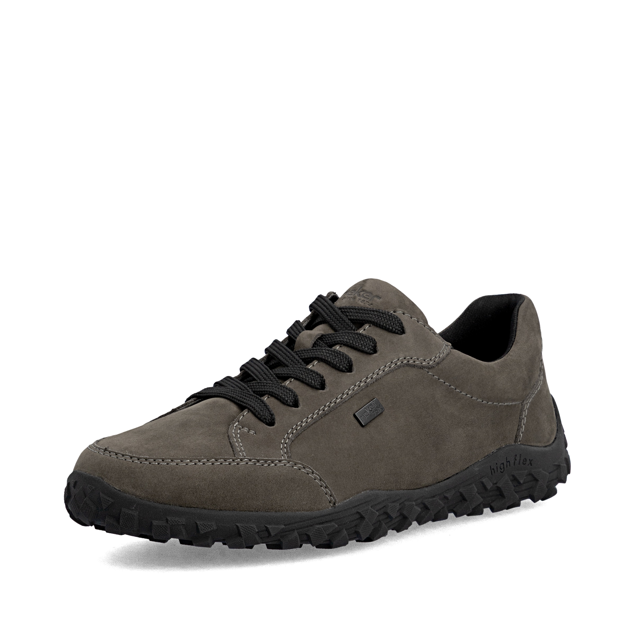 Chaussure de sport à lacets Rieker en gris : devant