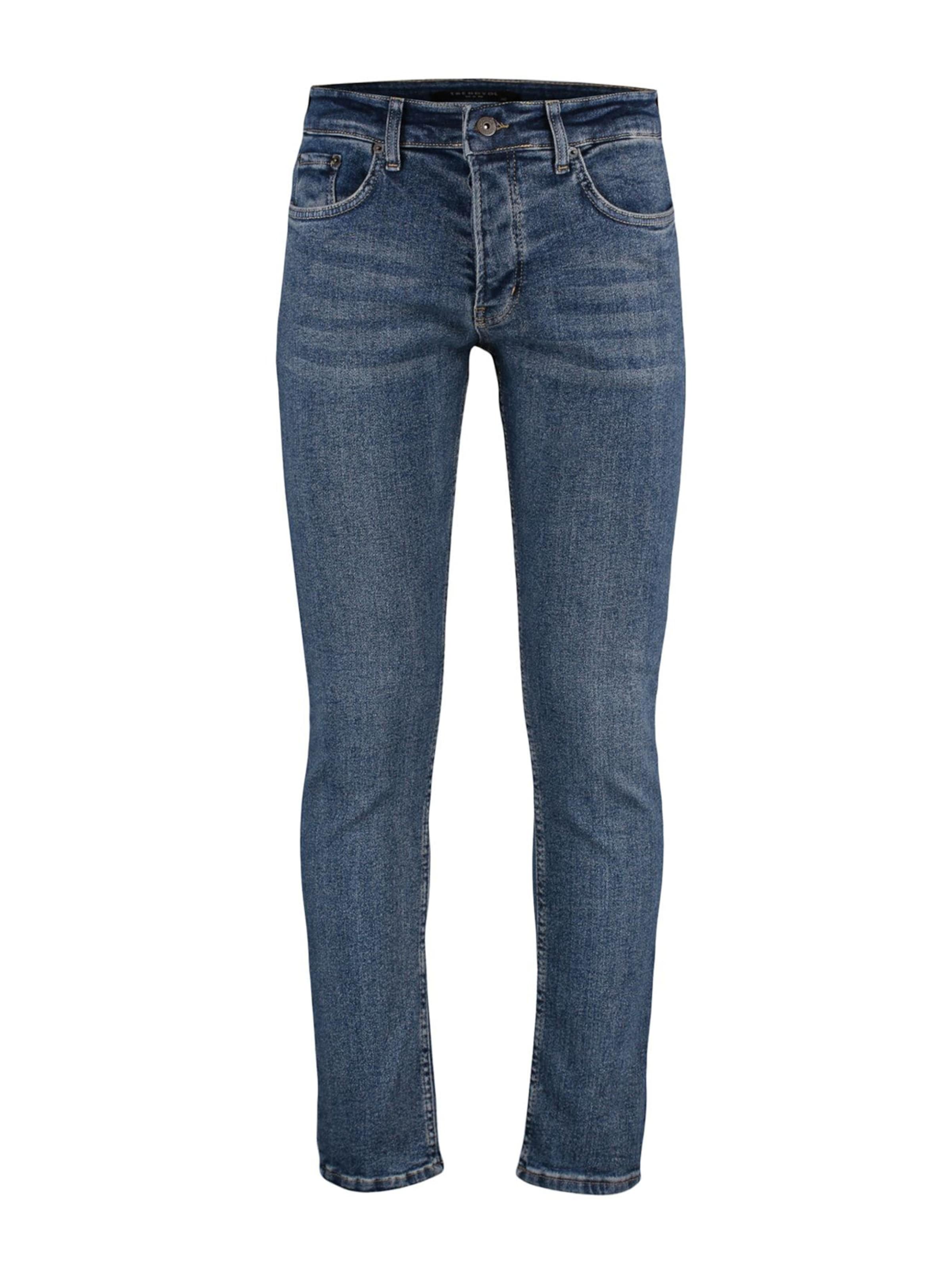 Trendyol Скинни Джинсы в Синий: спереди