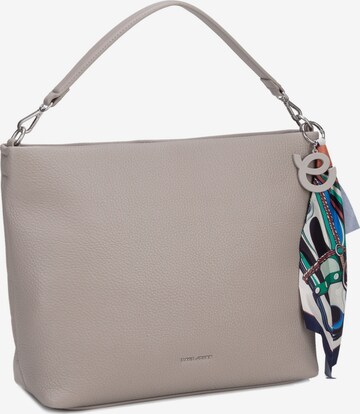 Borsa a spalla 'Borsa Hobo David Jones con Foulard Multicolore e Charm' di David Jones in grigio: frontale