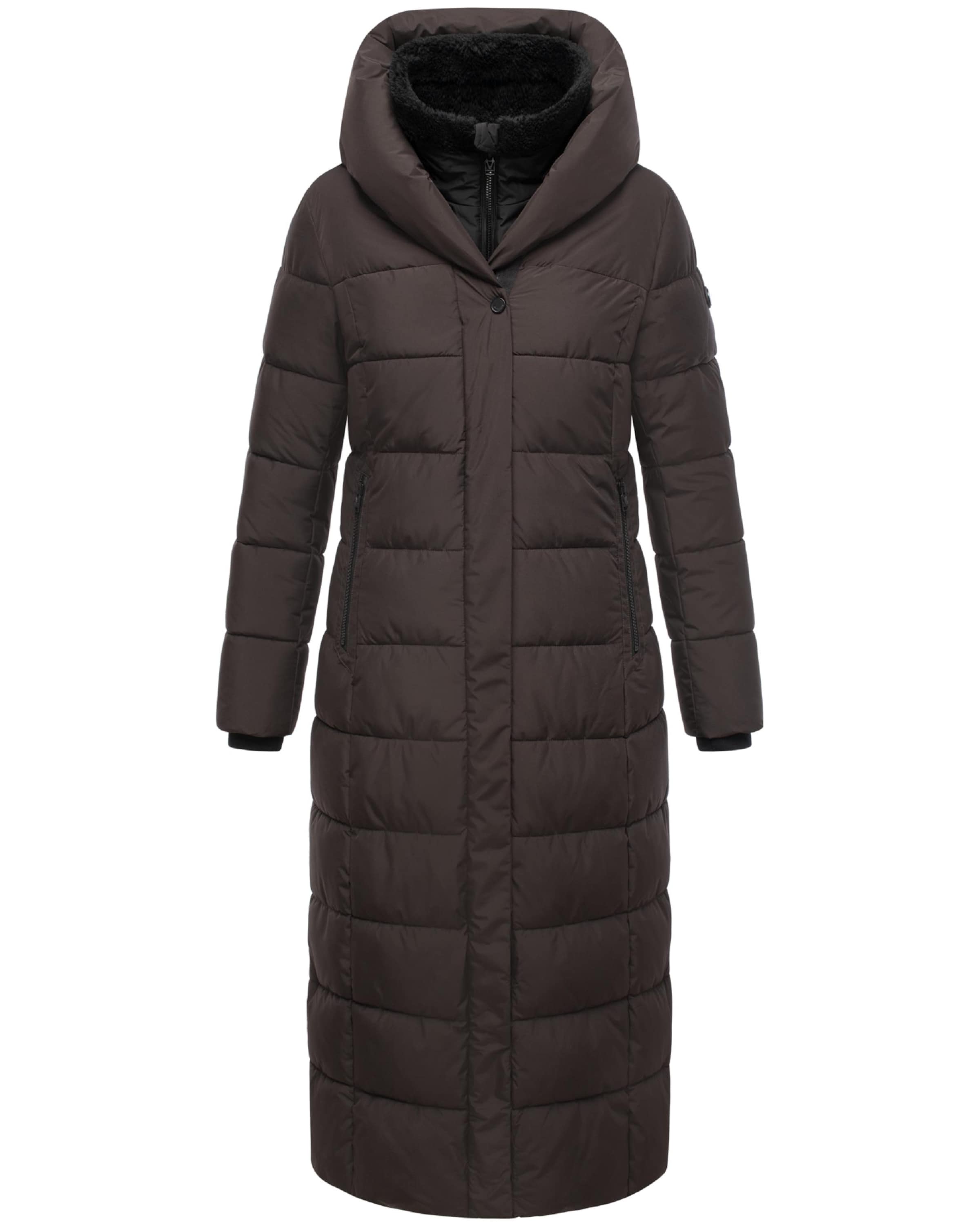 MARIKOO Zimski plašč 'Pakoraa 16' | rjava barva: sprednja stran