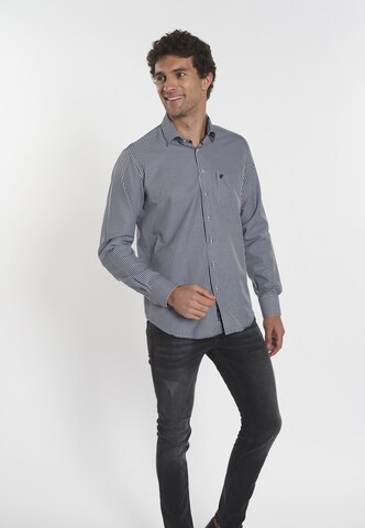 DENIM CULTURE Regular fit Overhemd 'Alexander' in Zwart