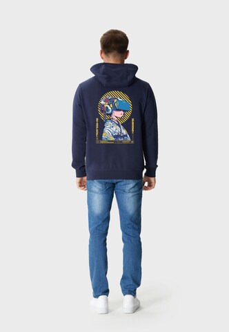 Oldskull Sweat jacket 'Asian Virtual Logo Graphic' in Blue