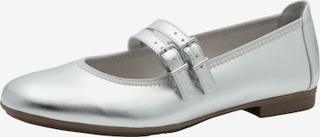Ballerines à lanières JANA en argent : devant