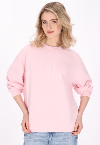 MYMO Sweatshirt 'Back To School' in Pink: front