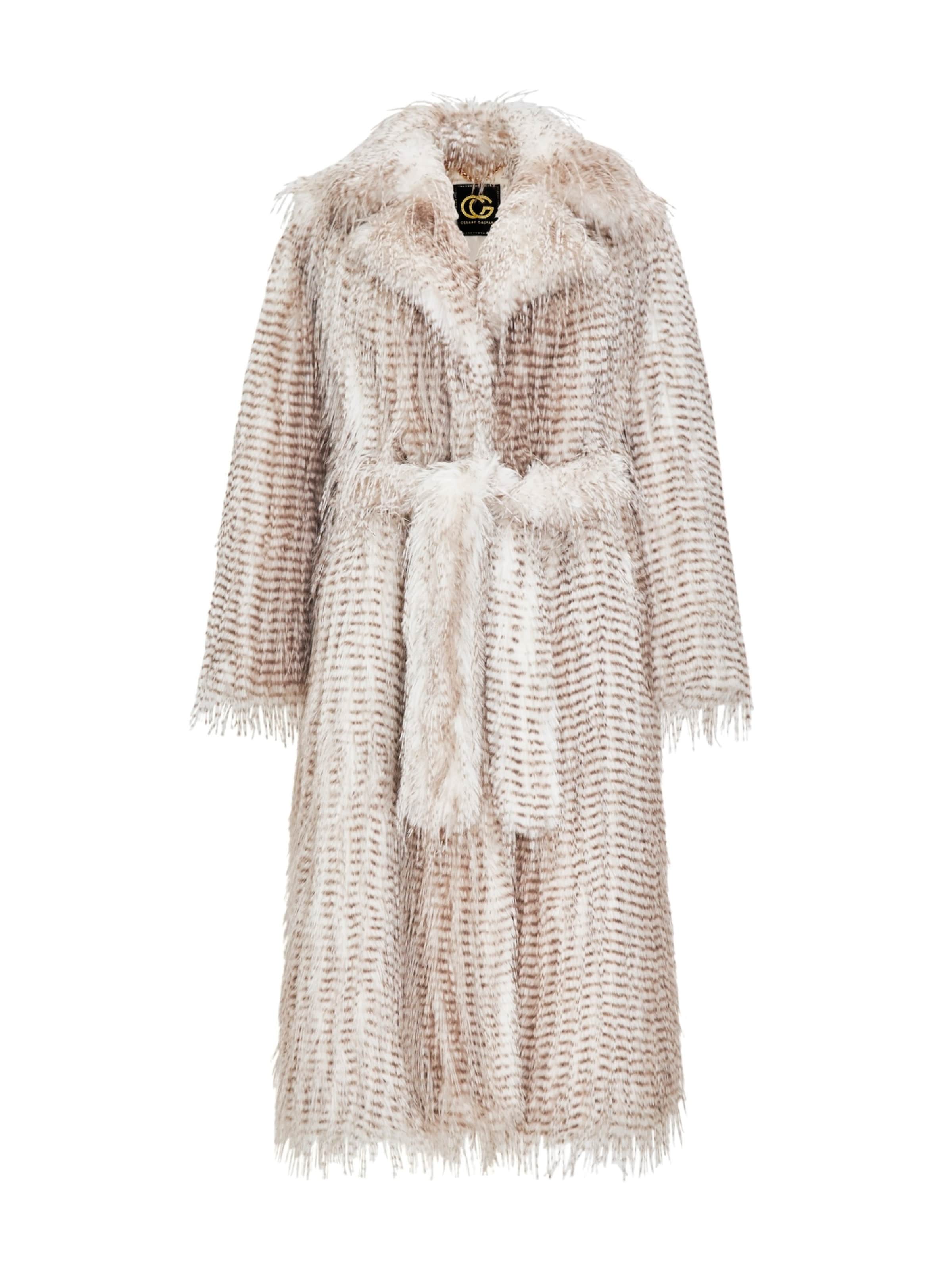 CESARE GASPARI Winter coat in Beige: front