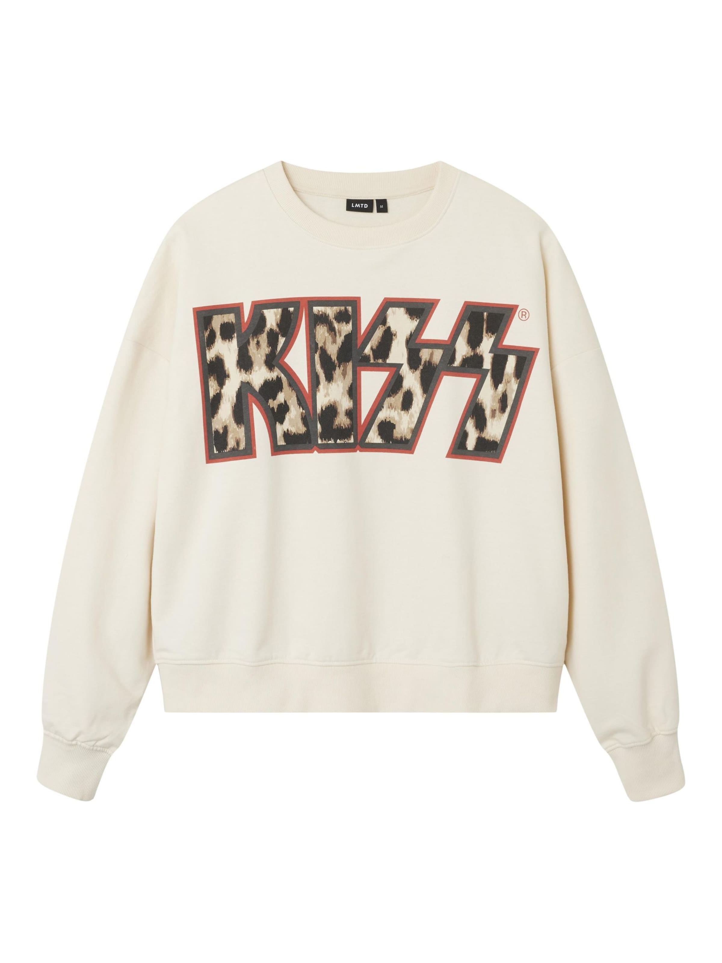 LMTD Sweatshirt 'Kiss' in Beige: front
