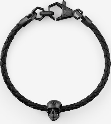 Braccialetto 'LINKED' di Philipp Plein Jewellery in nero: frontale