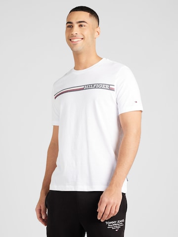 T-Shirt TOMMY HILFIGER en blanc : devant