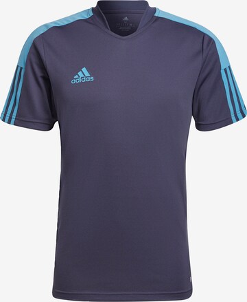 ADIDAS PERFORMANCE Функционална тениска 'Tiro Essentials' в синьо: отпред