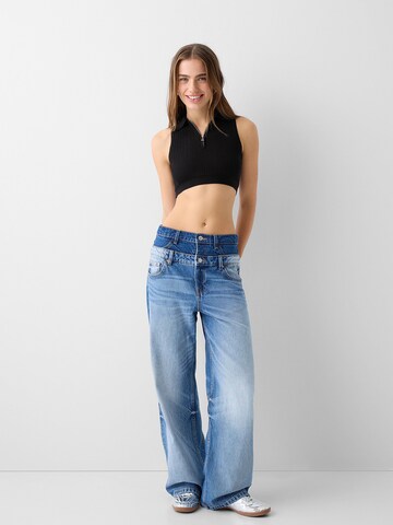 Bershka Gebreide top in Zwart