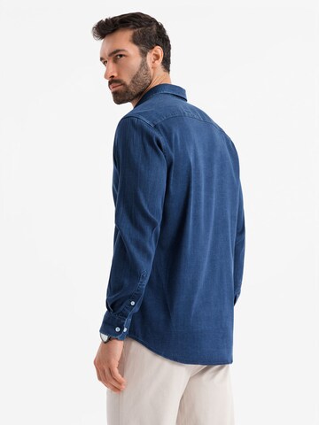 Ombre Slim fit Overhemd 'OM-SHDS-0180' in Blauw