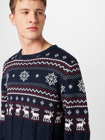 Lindbergh Pullover 'Xmas' i blå