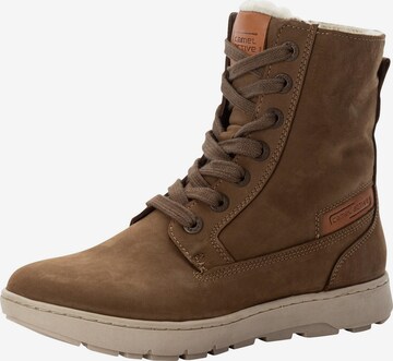 CAMEL ACTIVE Lace-Up Ankle Boots in Brown: front