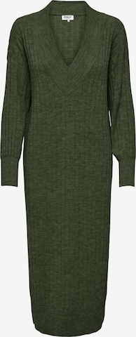 ONLYPletena haljina 'NEW TESSA' - zelena boja: prednji dio
