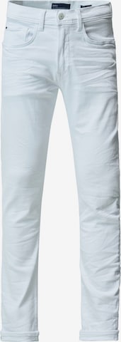 Coupe slim Pantalon chino Salsa Jeans en blanc : devant