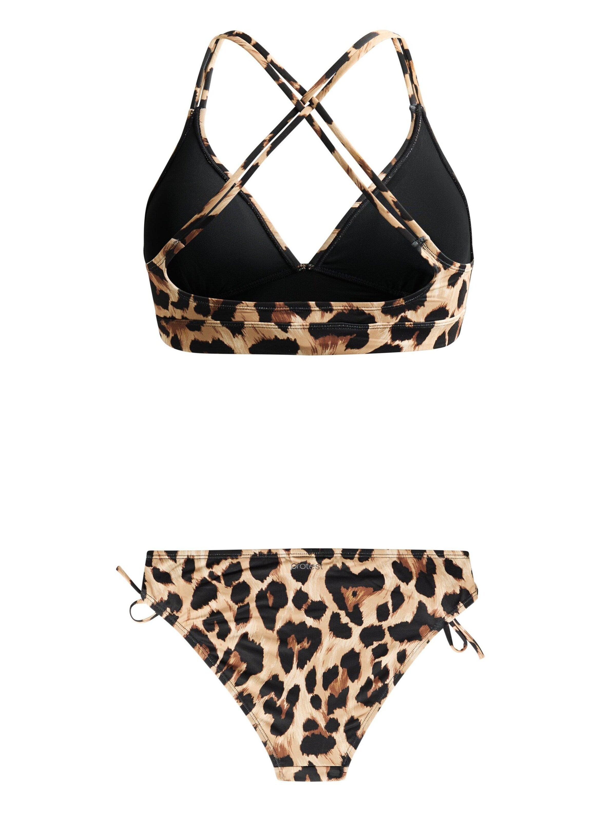 PROTEST Triangle Bikini 'PRTSplash' in Brown