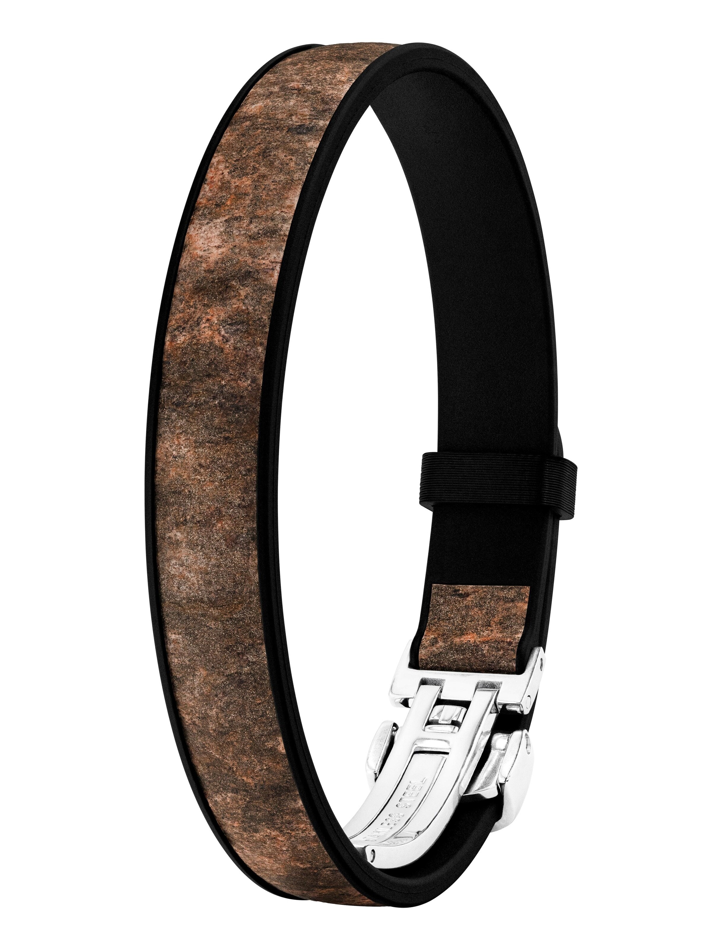 NiMa Atelier - Pulsera 'GEB STONE' en marrón: frente