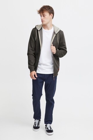BLEND Zip-Up Hoodie 'Hulker Teddy' in Grey