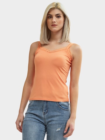 Influencer Top in Oranje: voorkant