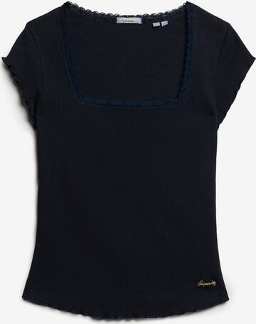 Superdry Shirt 'Essential' in Blauw: voorkant