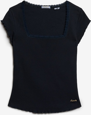 T-shirt 'Essential' Superdry en bleu : devant