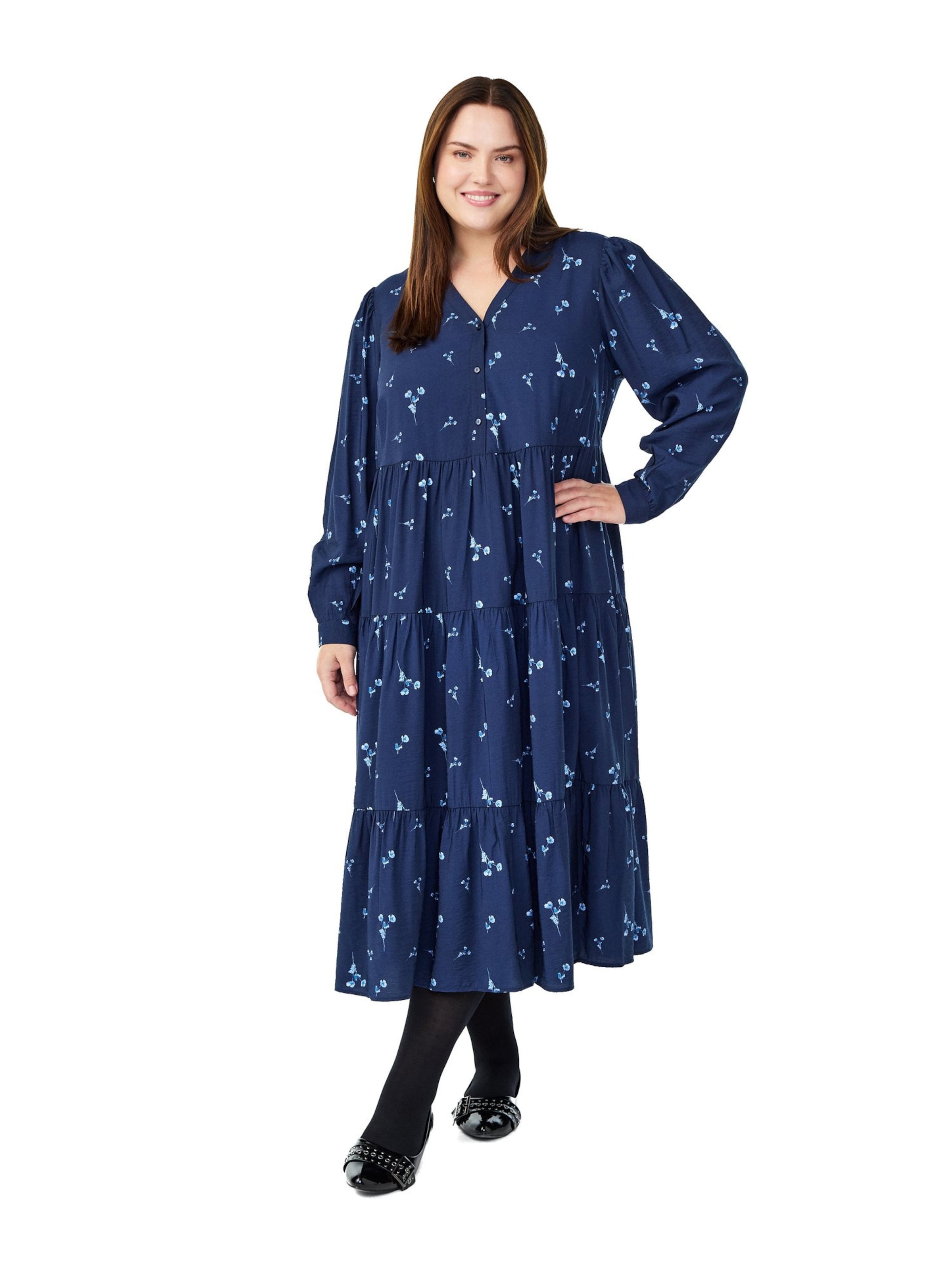 Zizzi Kleid 'NABILA' in Blau: Vorderseite