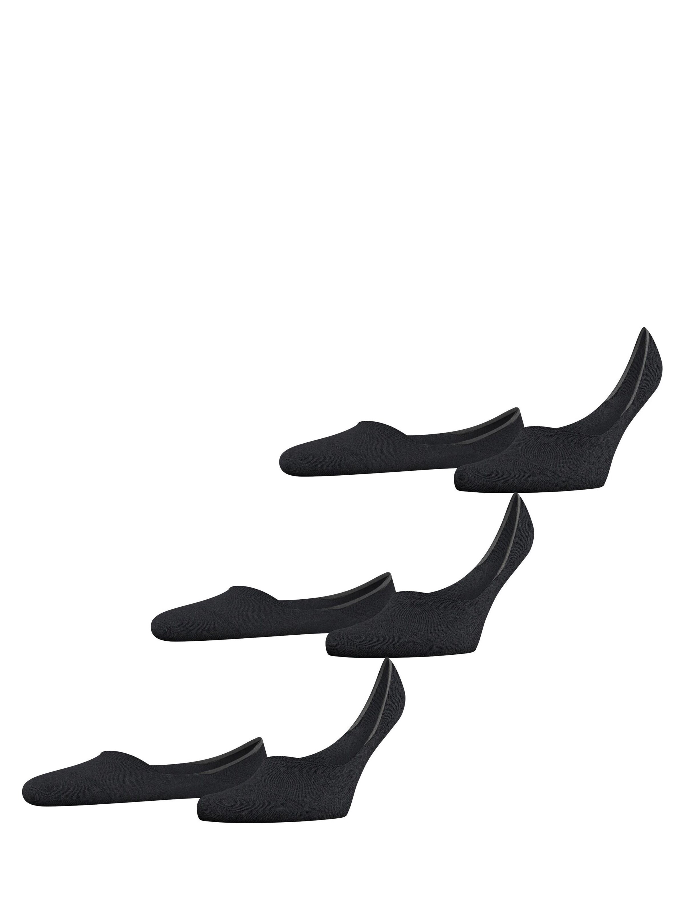 FALKE Füßlinge 'Step Medium Cut 3-Pack'‌‌‌‌‌‌‌ in Schwarz: Vorderseite
